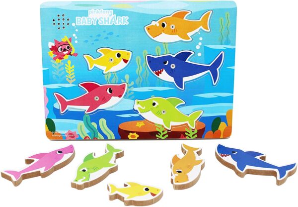 Pinkfong Baby Shark Chunky Wood Sound Puzzle - Image 2