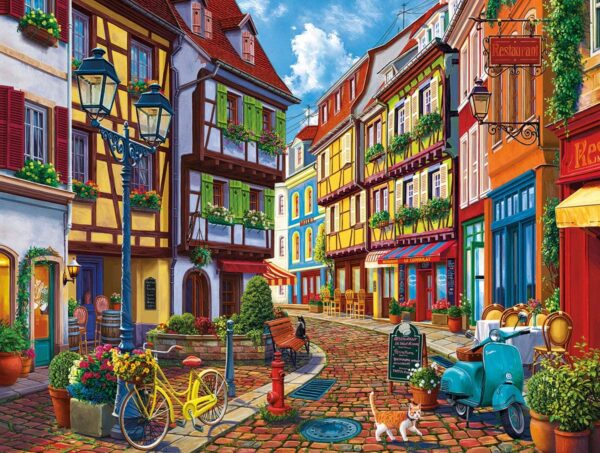 Old World Street 550 piece White Mountain Puzzle - Image 2