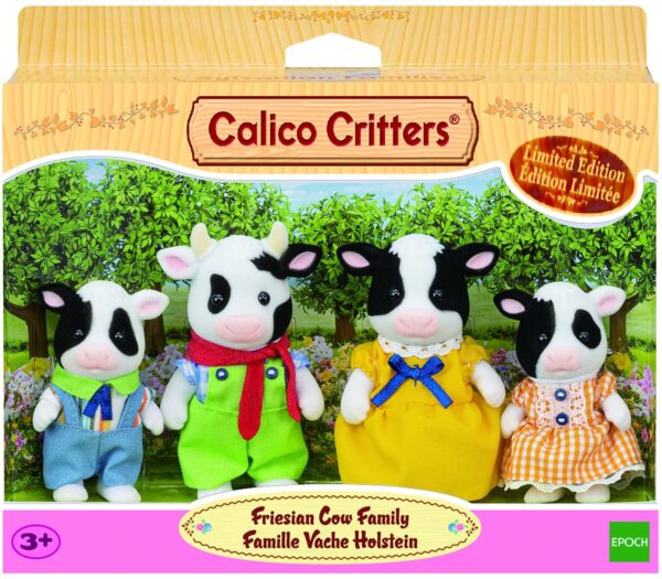 Calico Critters Friesian Cow Family