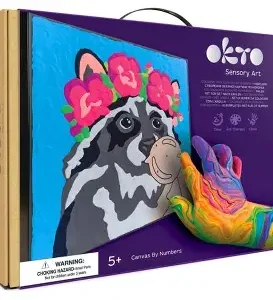Okto Clay Paint by Numbers for Children Raccoon